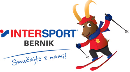Logo Intersport Bernika z maskoto Zlatorog Berni